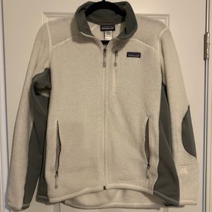Patagonia Women’s White/Grey Full Zip Fleece